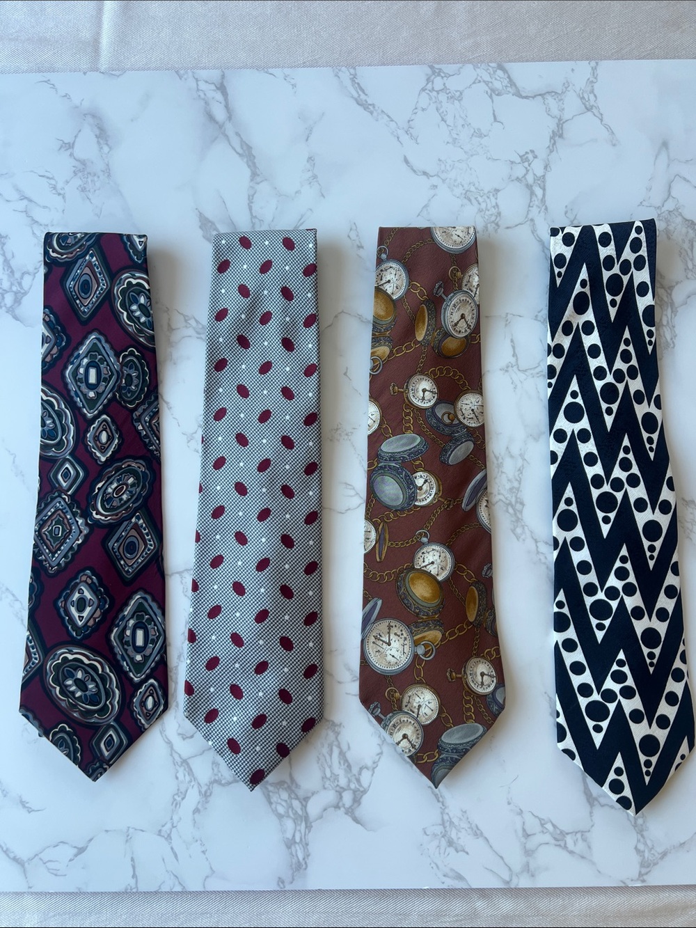 Ports International Men's 4-Piece Patterned Tie Set